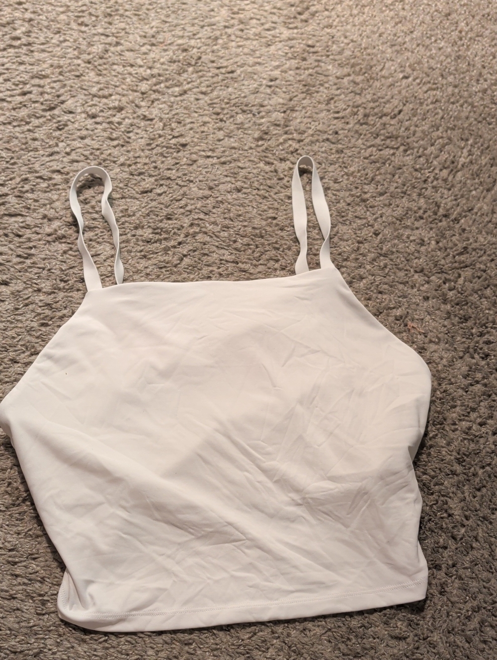 aerie White Square-Neck Cami with Double Straps